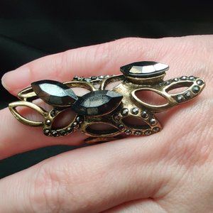 Modernist STATEMENT Black Stone Ring 7.5